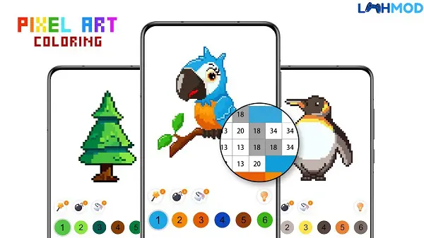 Thư viện đa dạng các bức tranh pixel để người chơi khám phá