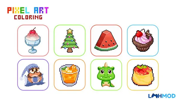 Một bức tranh Pixel Art đã được hoàn thành