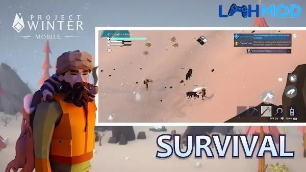 Ảnh 1 của Tải Project Winter Mobile APK 1.7.0 cho Android iOS Cảnh người chơi Project Winter Mobile trong tuyết