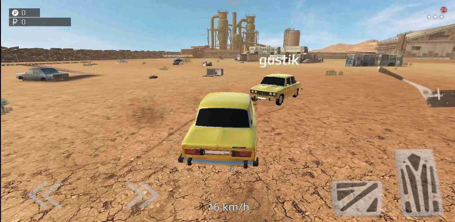 Ảnh 2 của Tải game Russian Rider Online Mod APK 1.37 (Mở Khóa) Giao diện đua xe trong Russian Rider Online Mod với bản đồ và đồng hồ tốc độ