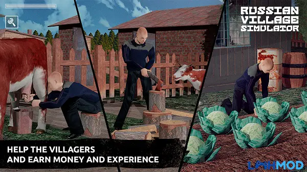 Góc nhìn thứ nhất trong Russian Village Simulator 3D, khám phá ngôi làng