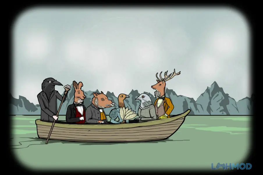 Ảnh 2 của Tải Rusty Lake Hotel Mod Apk 3.0.9 (Full Version) cho Android iOs Cảnh trong game Rusty Lake Hotel với nhân vật và môi trường đậm chất bí ẩn