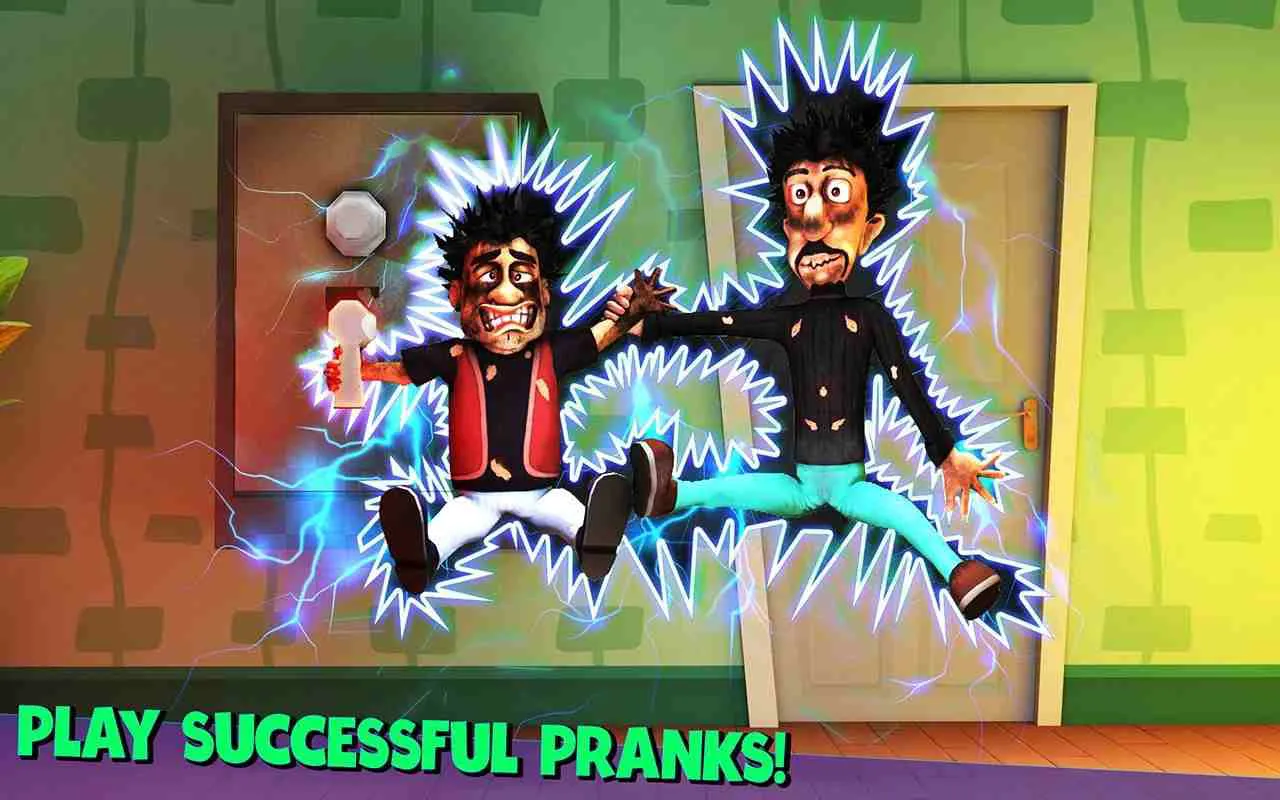 Ảnh 4 của Scary Robber Home Clash Mod APK v1.35 (Vô Hạn Tiền, Mua Sắm) Hai tên trộm đang đi lại trong ngôi nhà, không hề hay biết về kế hoạch của Brian