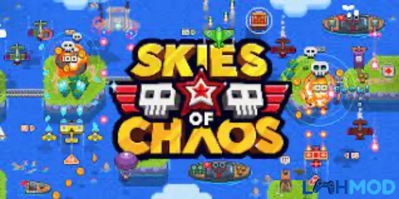 Ảnh 4 của Tải Skies of Chaos Apk v1.4.6 cho Android Cảnh game Skies of Chaos với tàu bay đang chiến đấu trên không, đồ họa pixel đẹp mắt