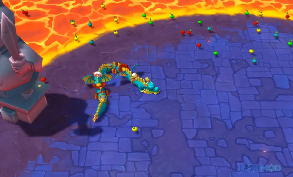 Ảnh 2 của Tải Snake Rivals Mod Apk v0.66.1 (Không QC) cho Android iOs Cảnh chơi game Snake Rivals với nhiều người chơi