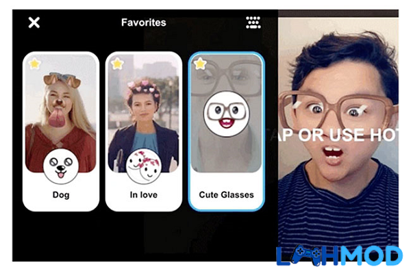 Cận cảnh giao diện Snap Camera với các bộ lọc