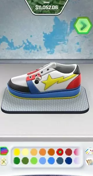 Ảnh 2 của Tải game Sneaker Craft Mod APK 1.0.37 (Mở Khóa Giày) Giao diện thiết kế giày trong Sneaker Craft Mod