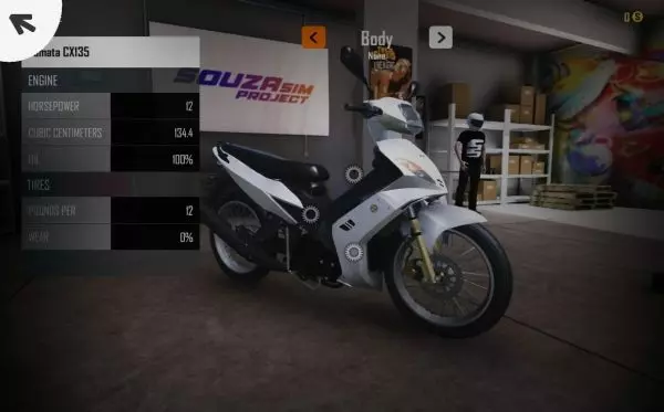 Ảnh 1 của Tải Souzasim Project MOD APK v8.7.11 (tiền không giới hạn) cho Android iOs Hình ảnh chiếc xe máy được tùy chỉnh trong Souzasim Project với màu sắc và phụ kiện nổi bật