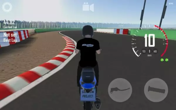 Ảnh 2 của Tải Souzasim Project MOD APK v8.7.11 (tiền không giới hạn) cho Android iOs Hai chiếc xe máy đang đua trên đường, thể hiện đồ họa sống động của Souzasim Project