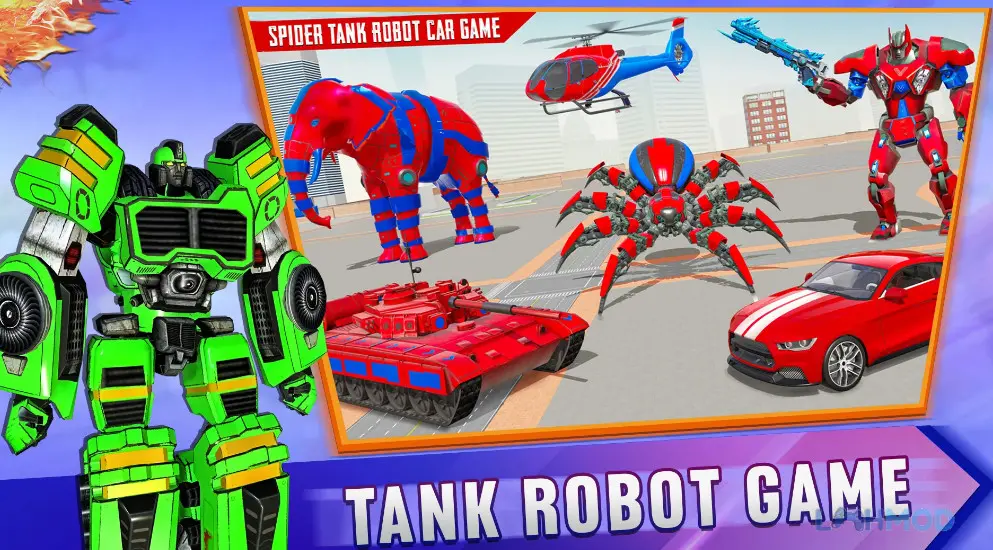 Ảnh 4 của Spider Tank Robot Wars 3D Apk 1.4.7 – LMHMOD Ba chế độ chơi trong Spider Tank Robot Wars 3D