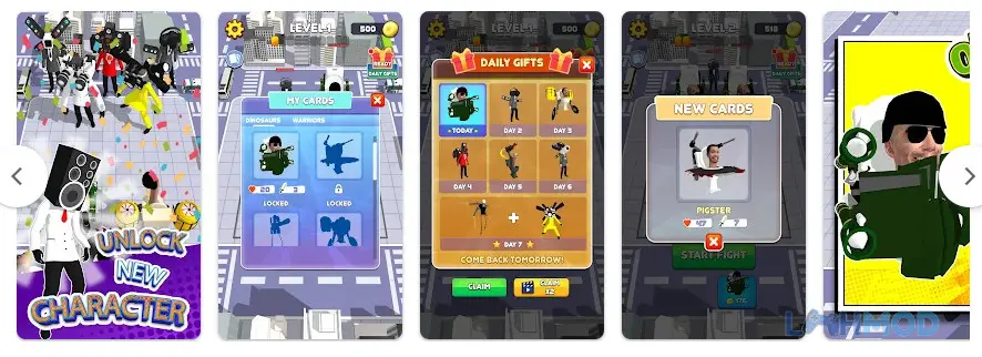 Ảnh 2 của Tải Superhero Blue Monster Color Mod Apk 1.0.12 (Free Rewards) cho Android iOs Hệ thống menu điều khiển dễ sử dụng của game Superhero Blue Monster Color Mod