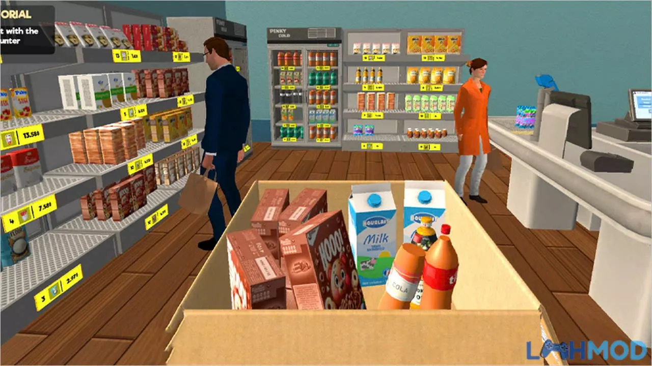 Ảnh 6 của Tải Hack Supermarket Simulator Apk v2.7.2 (Vô Hạn Tiền) Dành Cho Android Điện thoại hiển thị giao diện tải game Supermarket Simulator Apk
