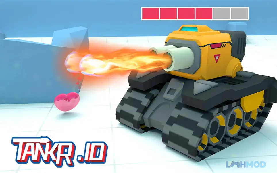 Ảnh 2 của Tải Tankr io Apk 8.3 cho Android iOs Một chiếc xe tăng trong Tankr.io di chuyển trên bản đồ