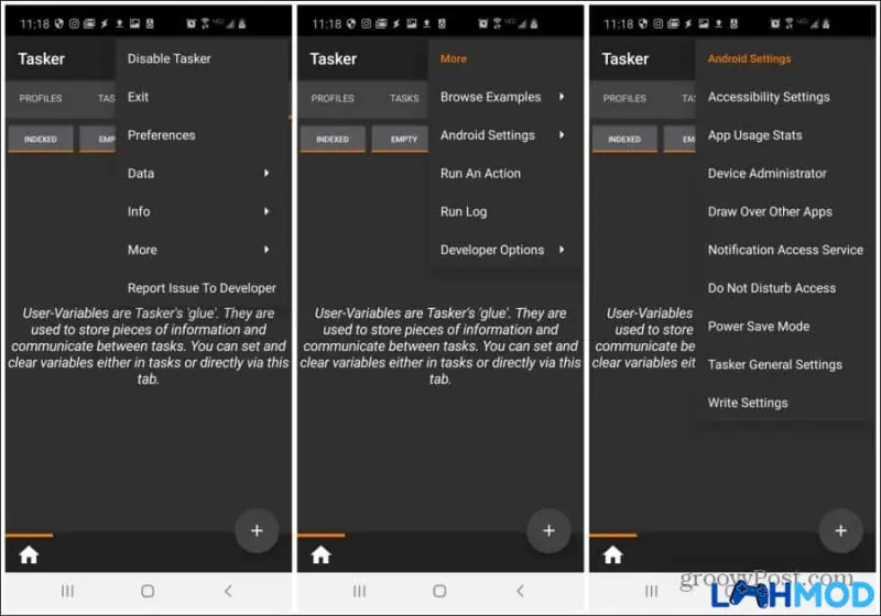 Ảnh 2 của Tải Tasker Apk 6.0.10 Giao diện Tasker với nhiều tính năng tự động hóa
