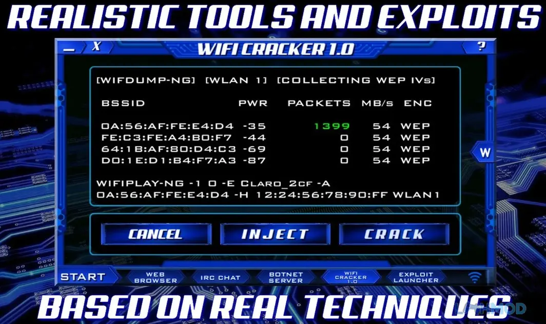 Bản đồ thế giới trong The Lonely Hacker hiển thị các quốc gia có thể hack