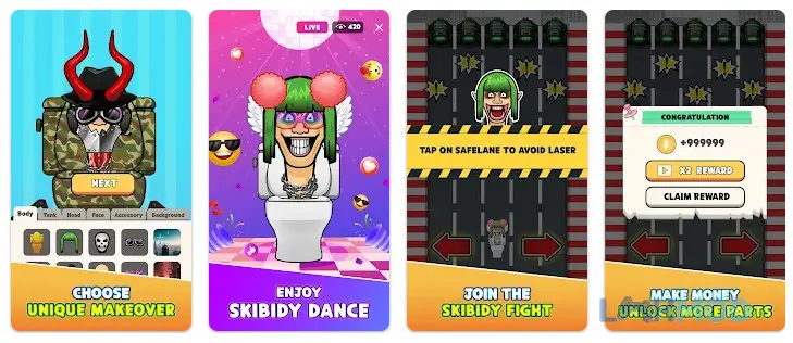 Ảnh 3 của Tải Toilet Mix Monster Makeover Apk V1.3.2 cho Android iOs Quái vật nhảy múa trong Toilet Mix Monster Makeover