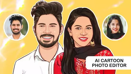 Ảnh 1 của Tải ToonApp Mod APK 2.6.1 (Mở Khóa Pro) Cho Android Ảnh chụp màn hình của ứng dụng ToonApp đang chuyển đổi ảnh chân dung thành hoạt hình