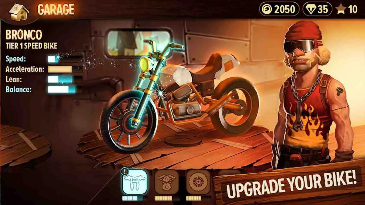 Ảnh 2 của Tải game Trials Frontier Mod APK 7.9.4 (Menu, Vô Hạn Tiền, Coins) Mô tả ảnh: Hai chiếc xe đua địa hình đang cạnh tranh trên một đoạn đường dốc