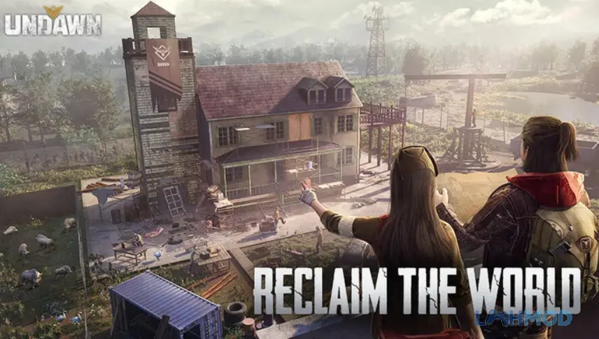 Một cảnh người chơi chiến đấu trong thế giới hậu tận thế của UNDAWN