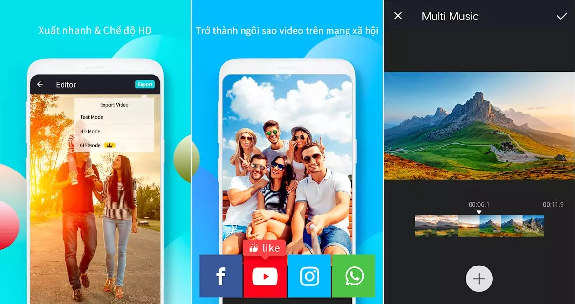 Các hiệu ứng chuyển cảnh trong VCUT Pro Mod