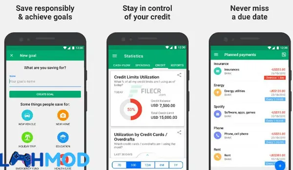 Ảnh 3 của Wallet MOD APK 8.5.71 (Mở khóa cao cấp) cho Android iOS Thư viện widget đa dạng trong ứng dụng Wallet MOD
