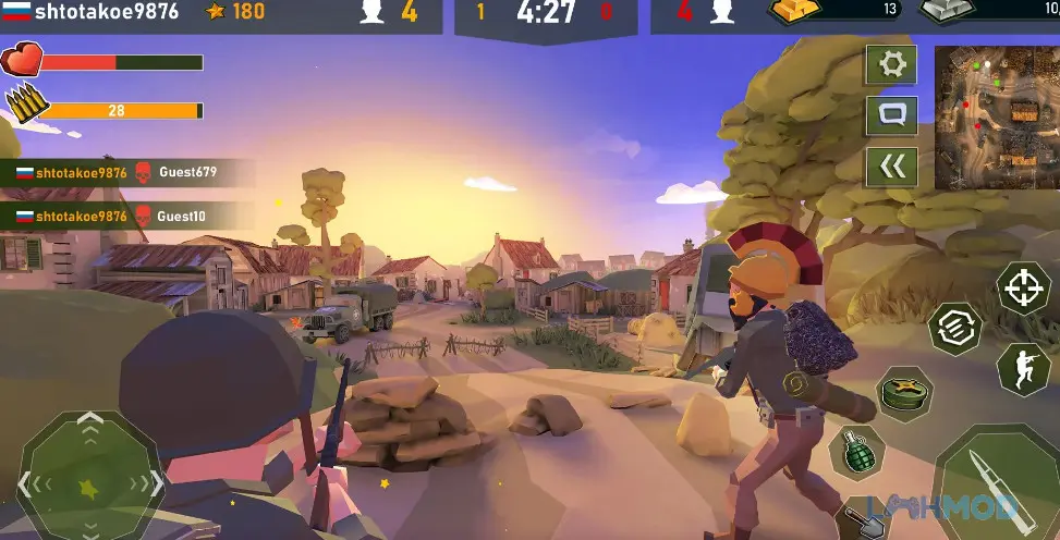 Ảnh 3 của Tải War Ops Mod Apk 3.24.2 (Menu, xuyên tường) cho Android Giao diện tùy chỉnh nhân vật và trang bị vũ khí trong War Ops