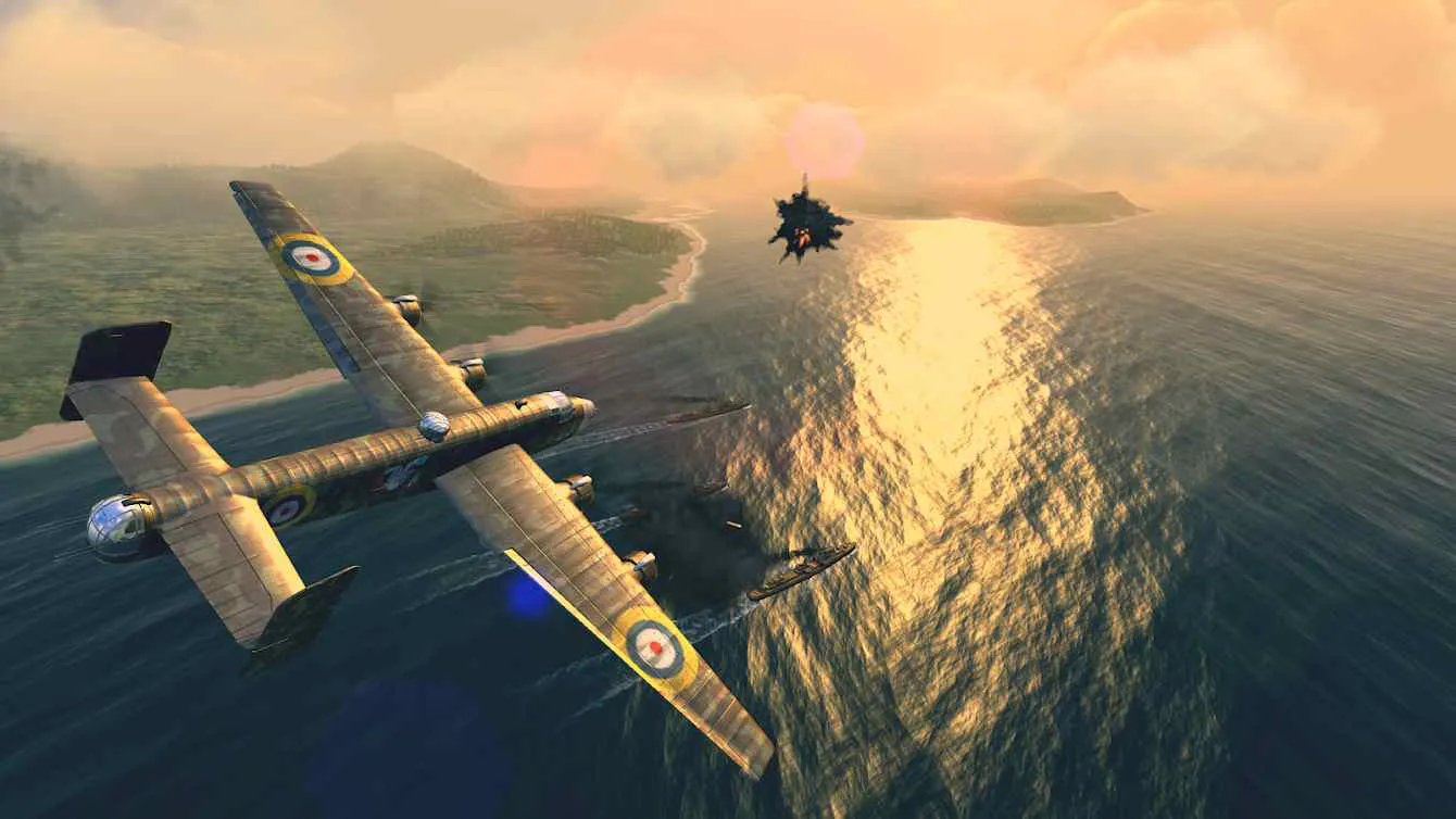 Ảnh 2 của Warplanes: WW2 Dogfight Mod APK 2.2.2 (Vô Hạn Vàng, Bạc, Fuel, Trả Phí) Tải Warplanes: WW2 Dogfight Mod