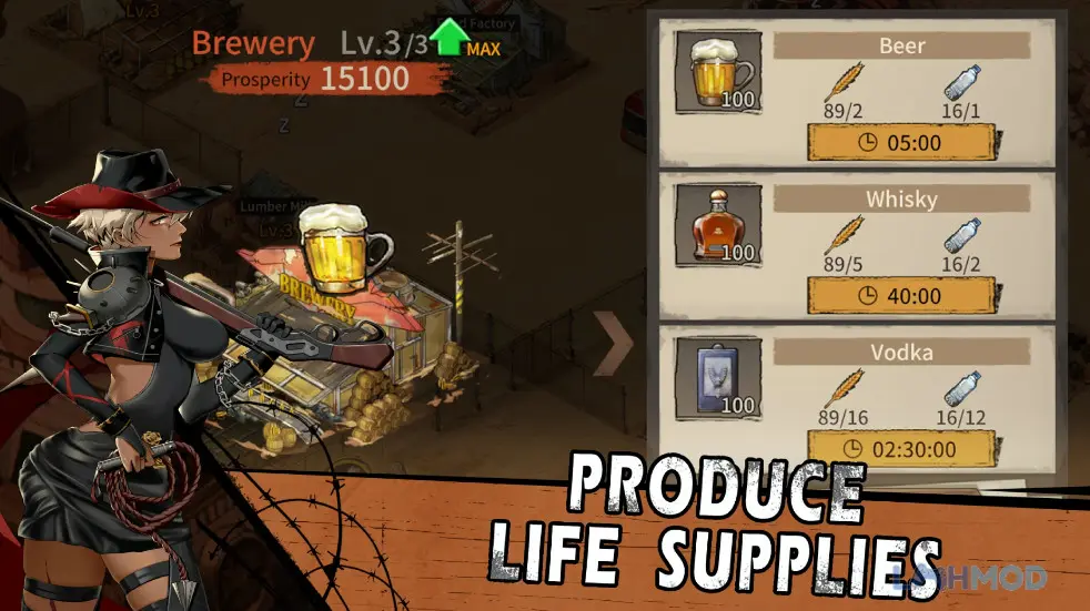 Ảnh 3 của Tải Wasteland Lords Mod Apk 1.1.9 (Mua Sắm Miễn Phí) cho Android iOs Công trình hầm trú ẩn và căn cứ được xây dựng trong Wasteland Lords