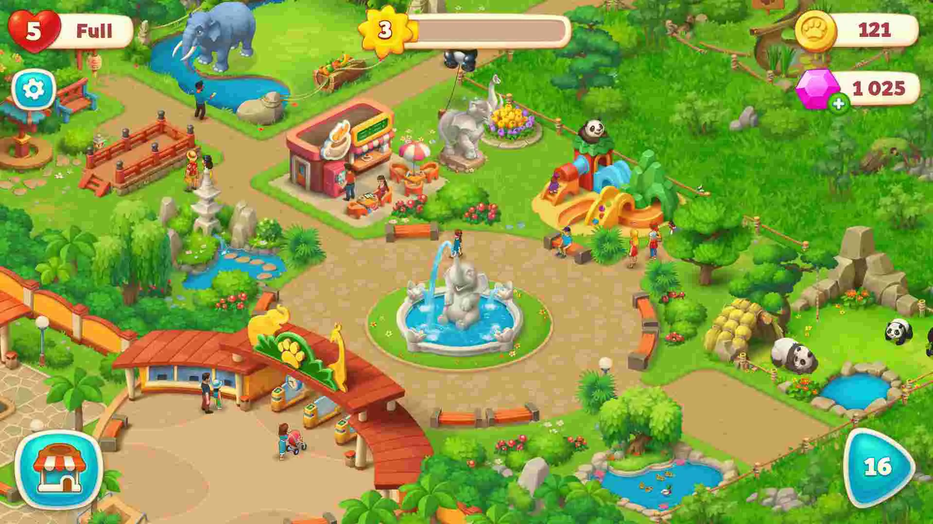 Giao diện Wildscapes Mod với các ô giải đố nhiều màu sắc