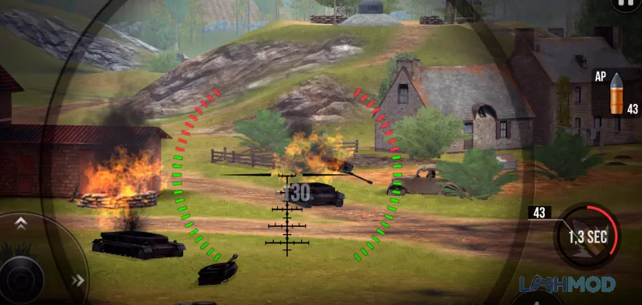 Ảnh 3 của Tải World of Artillery Cannon Mod Apk v2.36.0 (Freeze Gold, Unlocked Cannon) Cận cảnh khẩu đại bác đang khai hỏa