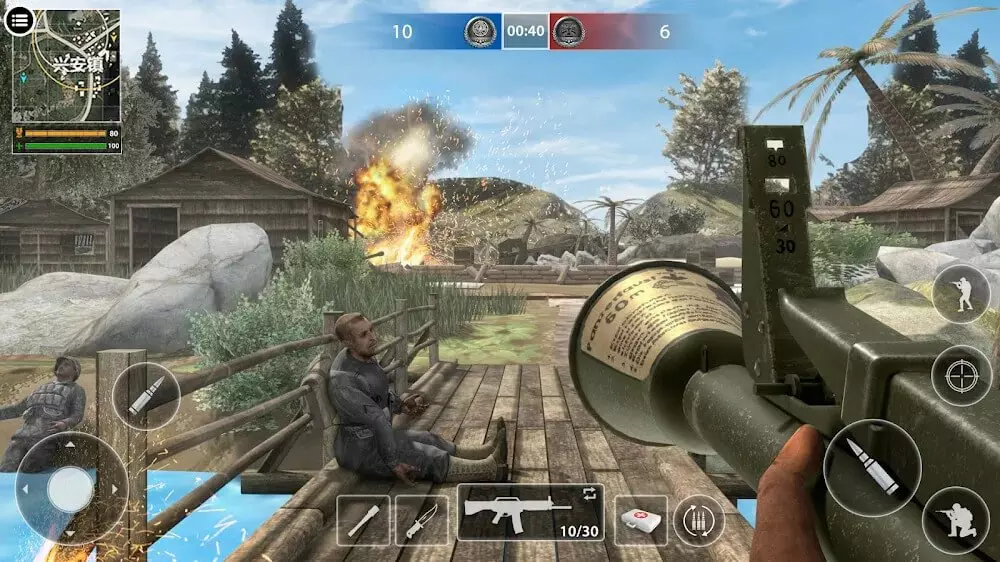 Ảnh 3 của Tải game World War 2 Reborn Mod APK 3.57 (Vô Hạn Tiền) Trận đấu nảy lửa trong game World War 2 Reborn Mod