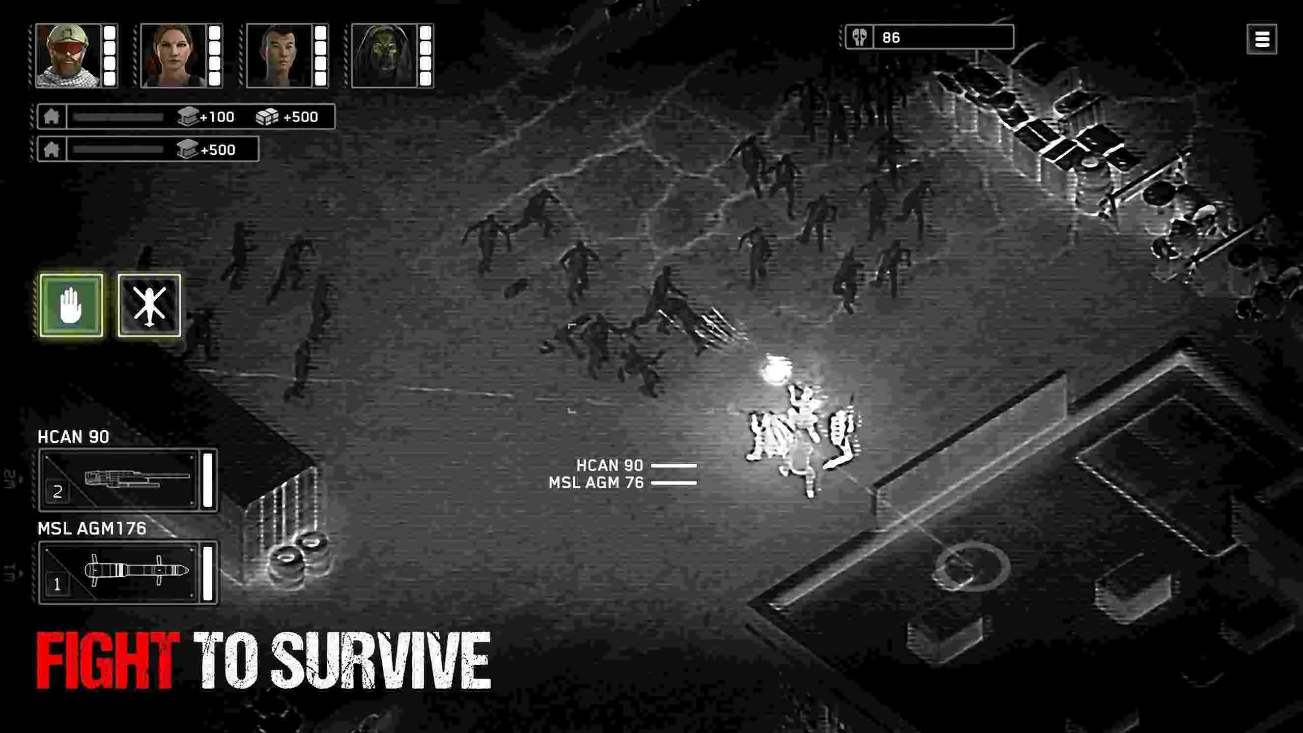 Ảnh 2 của Zombie Gunship Survival Mod APK 1.6.77 (Menu, Vô Hạn Đạn) Các đơn vị bộ binh dưới mặt đất di chuyển trong tầm ngắm hồng ngoại của gunship