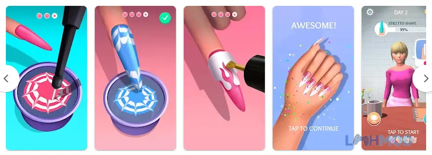 Ảnh 3 của Tải Acrylic Nails Mod Apk 2.1.0.0 (Vô Hạn Tiền) cho Android iOs Tạo hình và trang trí móng tay theo yêu cầu khách hàng