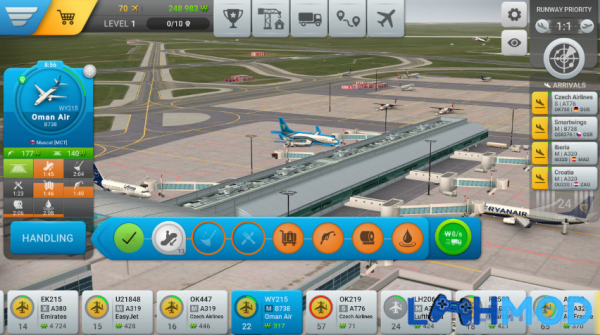 Ảnh 3 của Tải AirTycoon 5 APK 1.0.4 (Vô hạn tiền) cho Android iOS Bảng điều khiển AirTycoon 5 với các số liệu thống kê và lựa chọn chiến lược