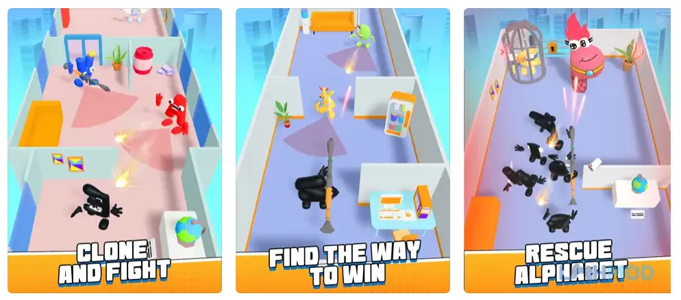 Ảnh 3 của Tải Game Alphabet Master Apk 1.6 cho Android iOs Một màn hình chơi Alphabet Master: Smash Letter đang hiển thị số điểm và các chữ cái