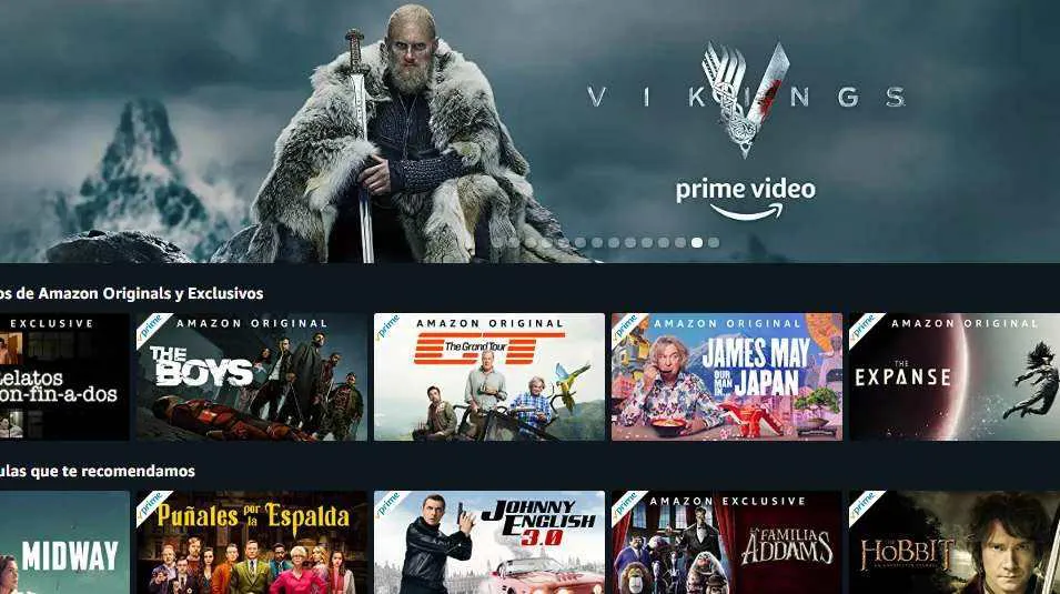 Ảnh 1 của Amazon Prime Video Mod APK 3.0.345.16647 (Mở Khóa Premium) Giao diện chính của Amazon Prime Video hiển thị các series gốc và phim nổi bật