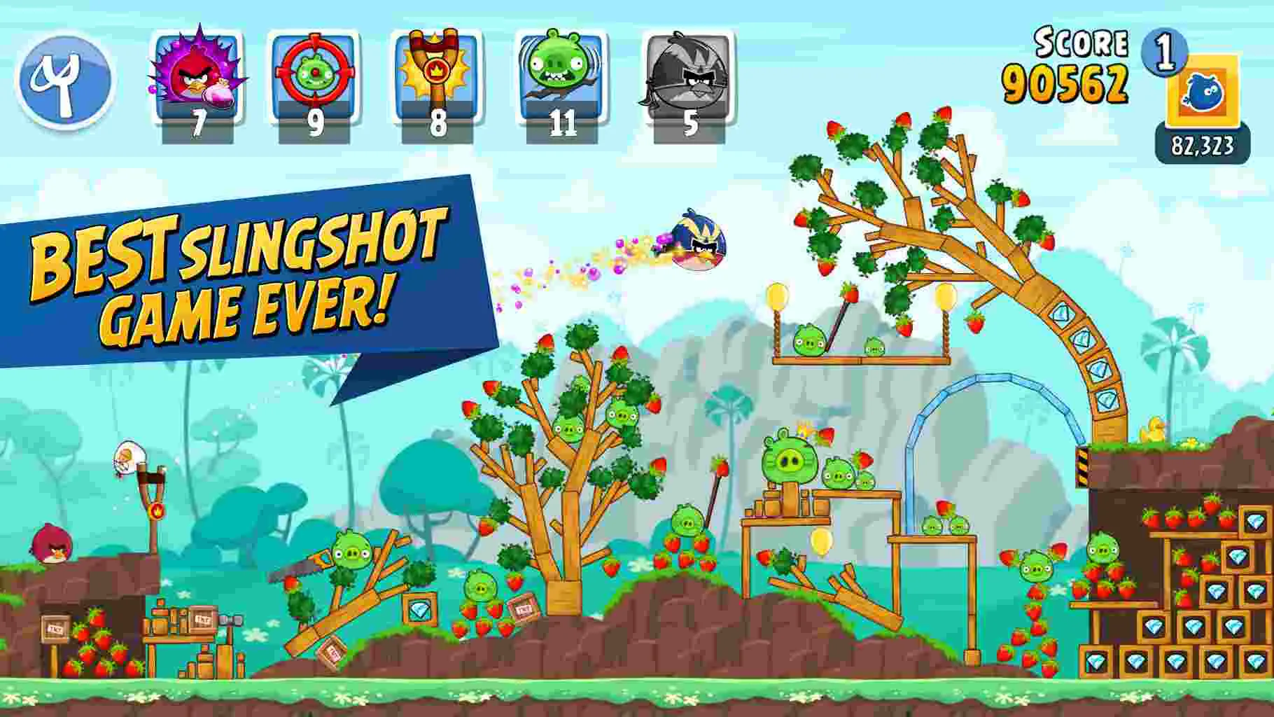 Ảnh 2 của Angry Birds Friends Mod APK v13.2.0 (Menu, Vô hạn Booster) Màn hình giao diện chính của Angry Birds Friends Mod với nhiều cấp độ khác nhau