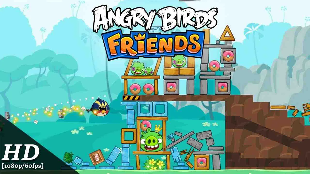 Ảnh 3 của Angry Birds Friends Mod APK v13.2.0 (Menu, Vô hạn Booster) Một chú chim Angry Bird đỏ đang trong tư thế sẵn sàng bắn