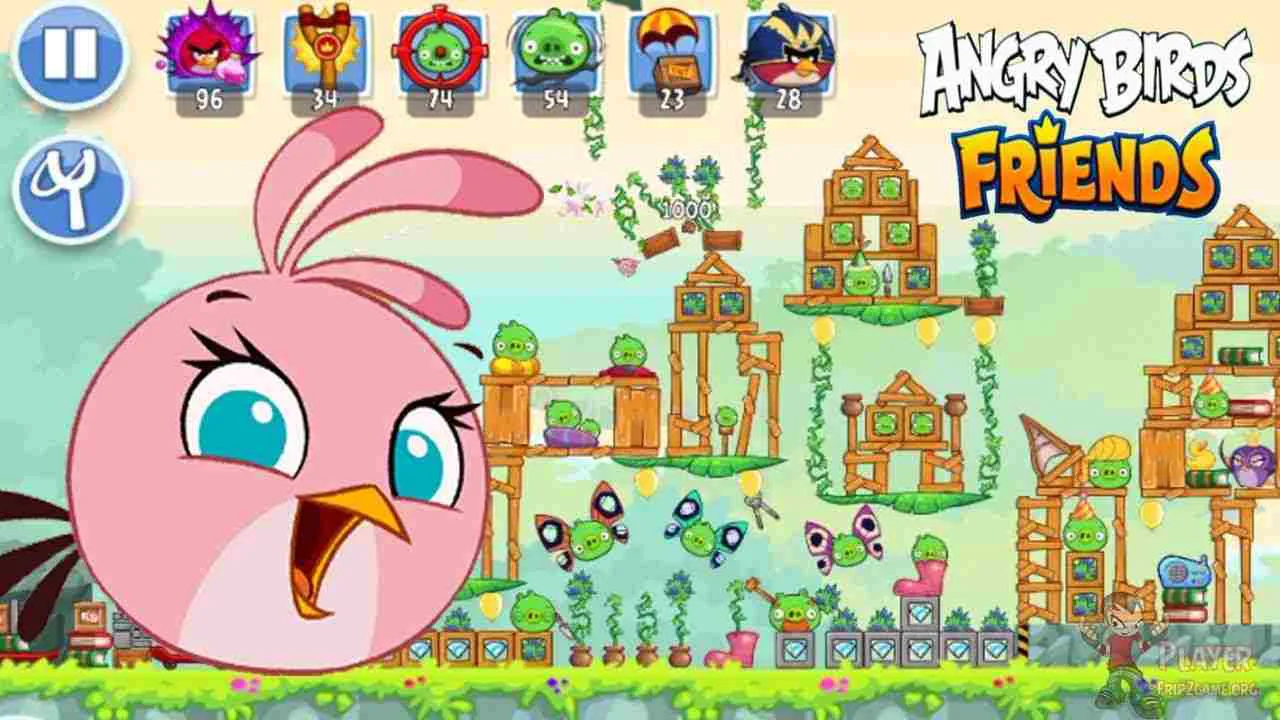 Ảnh 5 của Angry Birds Friends Mod APK v13.2.0 (Menu, Vô hạn Booster) Hình ảnh logo Angry Birds Friends trên một thiết bị di động