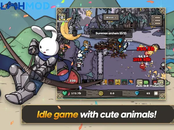 Ảnh 2 của Archer Forest : Idle Defence APK 6.05.00 cho Android iOS Lối chơi Archer Forest: Idle Defence với các cung thủ và mũi tên