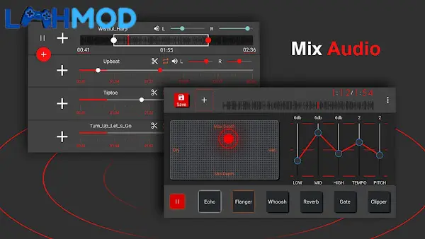Ảnh 2 của Audiolab MOD APK 1.2.95 (Mở khóa Pro) cho Android iOS Giao diện chỉnh sửa nhạc chuông trong Audiolab
