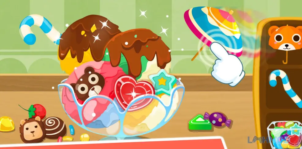 Ảnh 4 của Tải Baby Pandas Ice Cream Shop Apk 9.70.79.03 cho Android iOs Cửa hàng kem của bé gấu trúc với nhiều khách hàng đang chờ đợi
