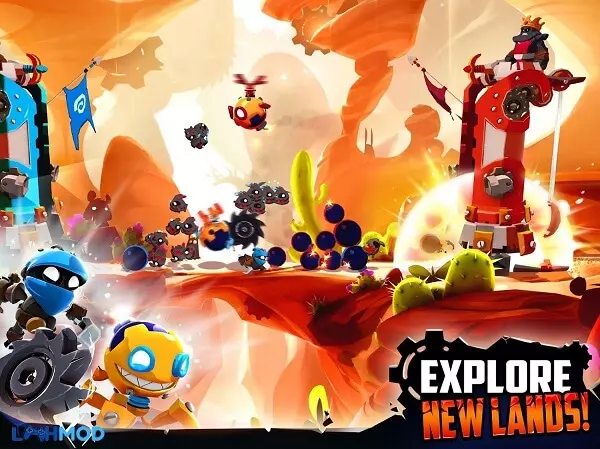 Ảnh 4 của Badland Brawl Mod Apk 3.0.0.1 (Hack được mở khóa đầy đủ) Android Màn hình chọn chế độ chơi trong Badland Brawl, bao gồm chế độ 1v1 và 2v2