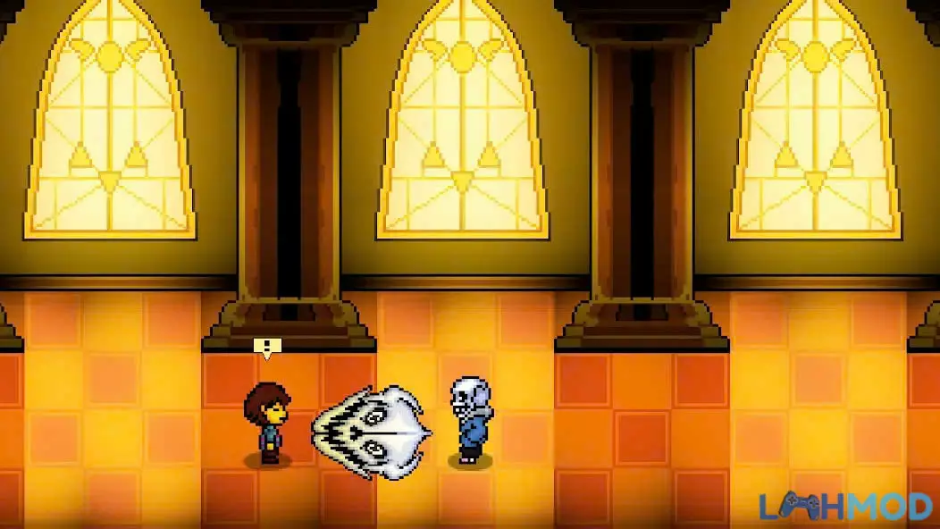 Ảnh 1 của Tải Bonetale Hack Apk v1.6.0.8(Mod Vô hạn năng lượng) Dành Cho Android Giao diện điều khiển nhân vật trong Bonetale Hack