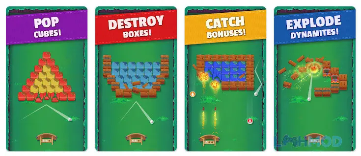 Ảnh 1 của Tải game Bounce ball Brick Breaker Apk 2.0.6 cho Android iOs Một cảnh chơi game Bounce ball Brick Breaker với nhiều viên gạch và quả cầu đang nảy