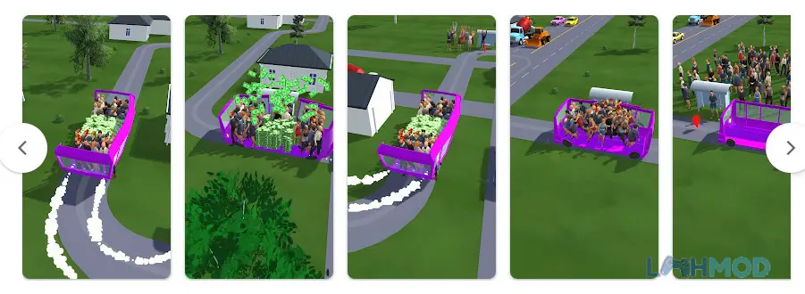 Ảnh 3 của Tải Bus Arrival Apk 2.2.1 cho Android iOs Alt text: Hình ảnh một chiếc xe buýt đang di chuyển trên đường phố đông đúc