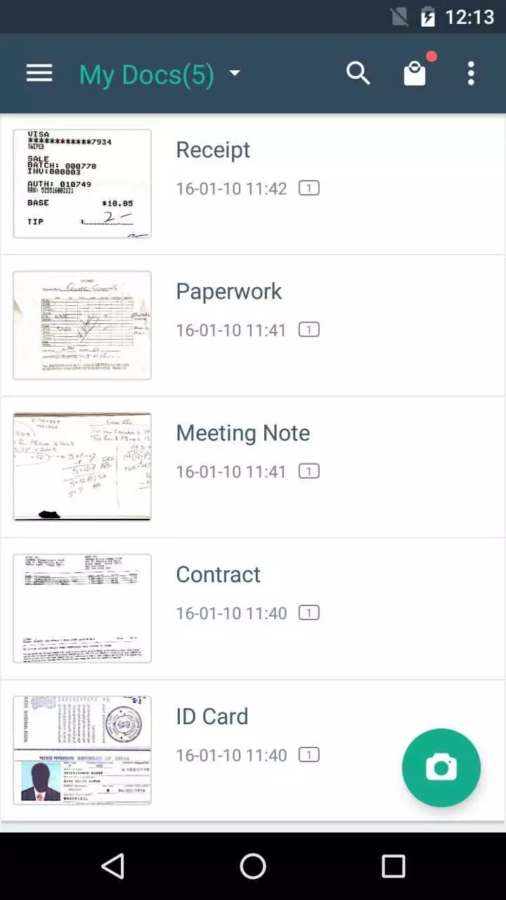 Ảnh 1 của Tải ứng dụng CamScanner Mod APK 6.37.0.2303200000 (Mở Khóa Premium) Giao diện quét tài liệu trong CamScanner với các tùy chọn chỉnh sửa