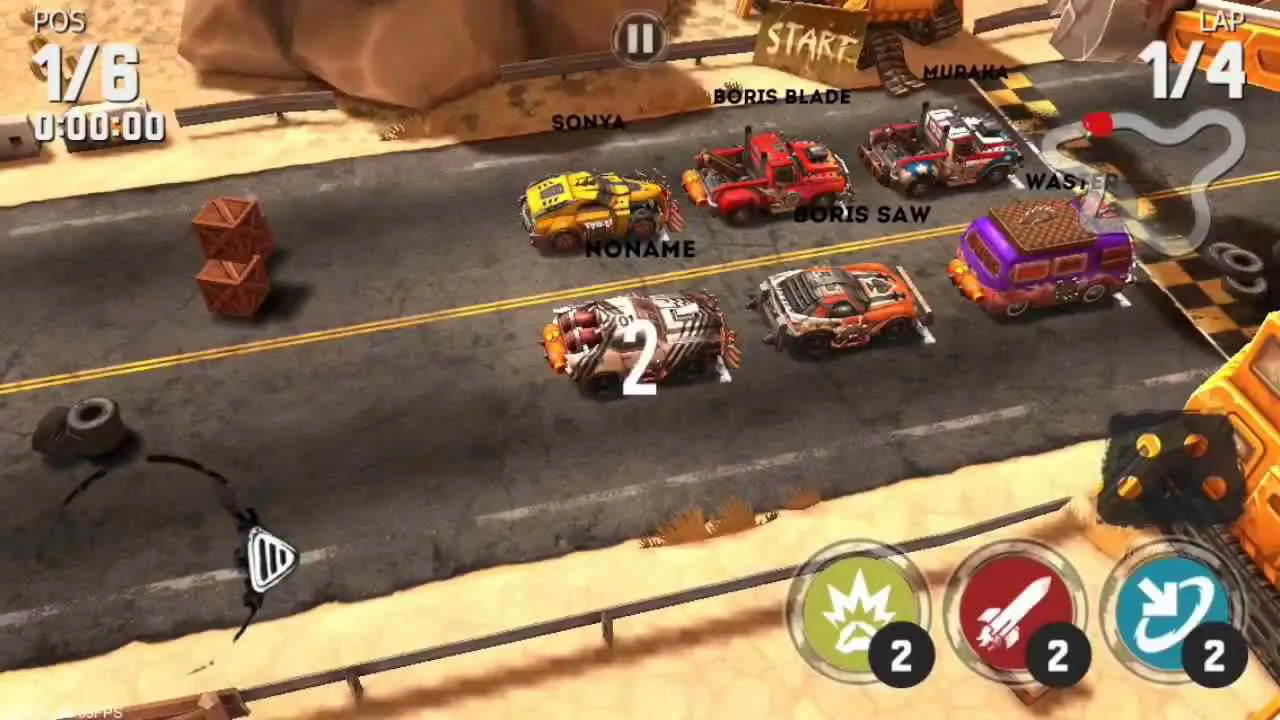 Ảnh 2 của Tải game caRRage Mod APK september2 (Vô Hạn Tiền) Cảnh một chiếc xe trong caRRage Mod đang phóng nhanh trên đường đua