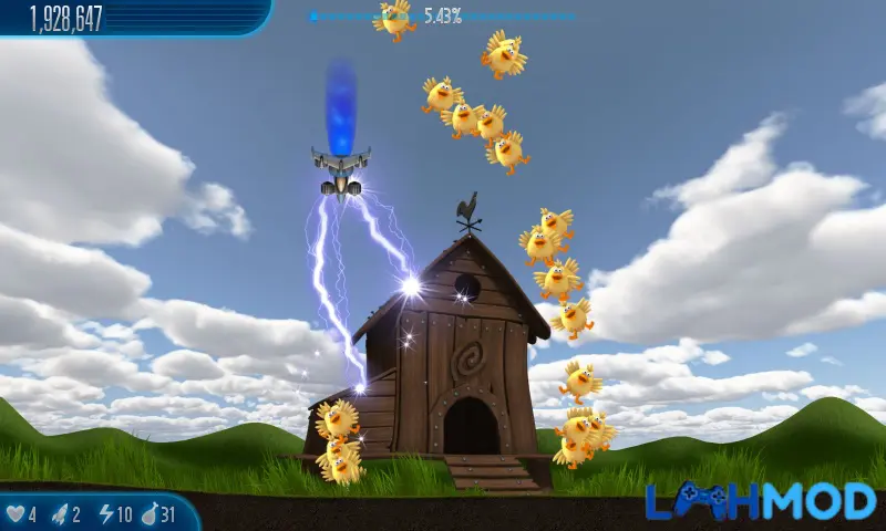 Ảnh 3 của Tải Chicken Invaders 5 MOD Apk 1.30 (Mở khóa) Nhiều vũ khí và tên lửa trong Chicken Invaders 5