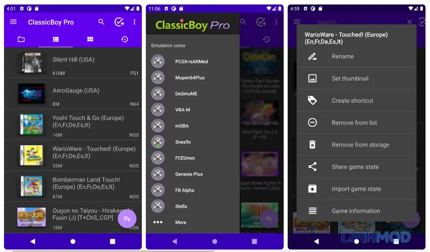 Ảnh 3 của Tải ClassicBoy Pro Mod Apk 6.3.2 ( Full Version) cho Android iOs Màn hình điều khiển tùy chỉnh trong ứng dụng giả lập ClassicBoy Pro